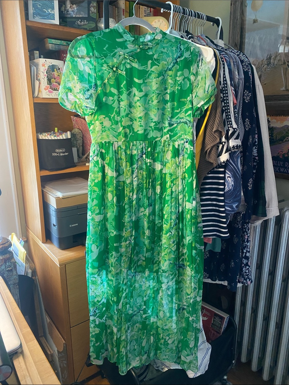 Green Floral Maxi Dress - Elegant Summer Maxi